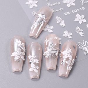 Hot Sale <b>Nail</b> <b>Decals</b> Self-adhesive Laser Fancy Butterfly 5D Embossed <b>Nail</b> Art Stickers for <b>Nail</b> Decoration - Product Image 4