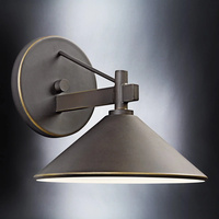 Lámpara de Pared Cónica de Estilo Industrial Minimalista Moderno, Aplique de Pared LED de Aluminio Impermeable para Jardín, Villa, Patio, Iluminación Exterior