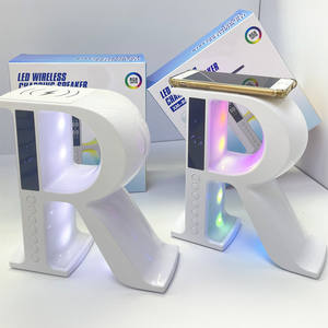 Lonvel BT Haut-Parleur Mini <span class=keywords><strong>R</strong></span> Lampe LED Rechargeable Charge Sans Fil Lampe De Bureau Intelligente Mini <span class=keywords><strong>R</strong></span> Forme Sans Fil Lumière Avec Haut-Parleur - Product Image 5