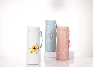 Manufacturer Cheaper Hiking Outdoor Sport Portable Hot/Cold <b>Water</b> Children Kids School Cute Gift Customizable <b>Glass</b> <b>Water</b> <b>Bottle</b> - Product Image 3