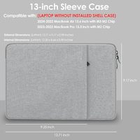 Funda Protectora para Laptop MacBook Air 15 Pulgadas 2026, Chip Apple M2 M3 M4 A2941 A3114 A3241, Bolsa de Transporte Antigolpes, Color Gris Espacial