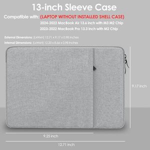 Custodia Protettiva per Laptop MacBook <span class=keywords><strong>Air</strong></span> 15 Pollici 2026 con Chip Apple M2 M3 M4 (A2941 A3114 A3241) Antiurto, Borsa da Trasporto Grigio Spazio - Product Image 2