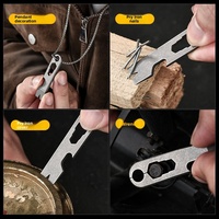 Outil de poche multifonction portable en alliage de titane léger, tire-bouchon, ouvre-bouteille, porte-clés, logo personnalisé