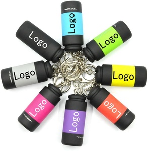 Custom Logo Promotion Gift Rechargeable USB LED Light Flashlight Lamp Mini Torch Pocket Keychain Waterproof