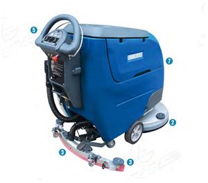 Machine à laver les sols professionnelle ARTRED, autolaveuse commerciale, autolaveuse de sols d'atelier - Product Image 2