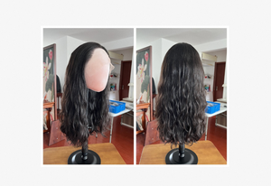 Vente en gros 13x4 13x6 perruque avant de lacet Pelucas avant de lacet avec fibre synthétique Futura transparente casher pour les femmes noires - Product Image 4