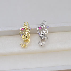 Pendentif en argent 925 fait main Wenchi, perle baroque, support vide irrégulier, accessoire de collier, fabriqué en Chine pour femmes - Product Image 2