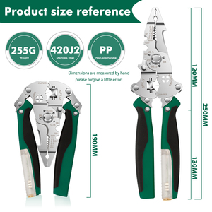 Pince pliante d'électricien multifonctionnelle populaire nouvelle pince à dénuder métrique outils de sertissage câble de coupe-pour les travaux de réparation de câblage
