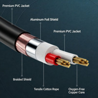 Câble répartiteur audio Y 3 broches XLR femelle vers double jack 6,35 mm (1/4 pouce) TS mono pour mixeur, amplificateur, guitare, studio d'enregistrement, scène