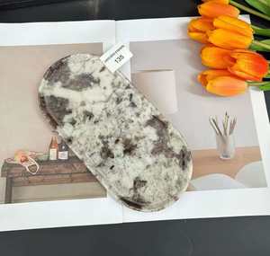 Plateau de luxe en marbre poli pour <span class=keywords><strong>table</strong></span> basse de salon, organiseur de rangement et plateau de service pour la décoration intérieure - Product Image 5
