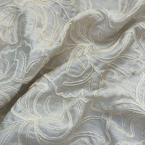 Yy Thời Trang Nhanh Chóng Vải Lanh Hoa Nylon Viscose Bông Chủ Đề Ngà Ren Thêu Vải Cho Phụ Nữ Ngày Lễ Quần Áo Ăn Mặc - Product Image 4