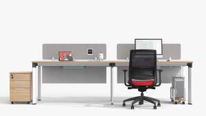 Escritorio de Oficina Modular Moderno de Hierro para <span class=keywords><strong>2</strong></span> <span class=keywords><strong>Personas</strong></span> con Patas de Metal - Muebles Comerciales - Product Image 2