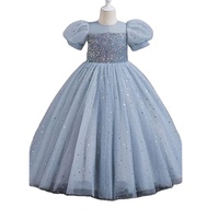 Robes élégantes pour filles, robe de cérémonie rouge pour adolescentes, mini-robe à volants, manches évasées, robe de demoiselle d'honneur pour enfants en taffetas