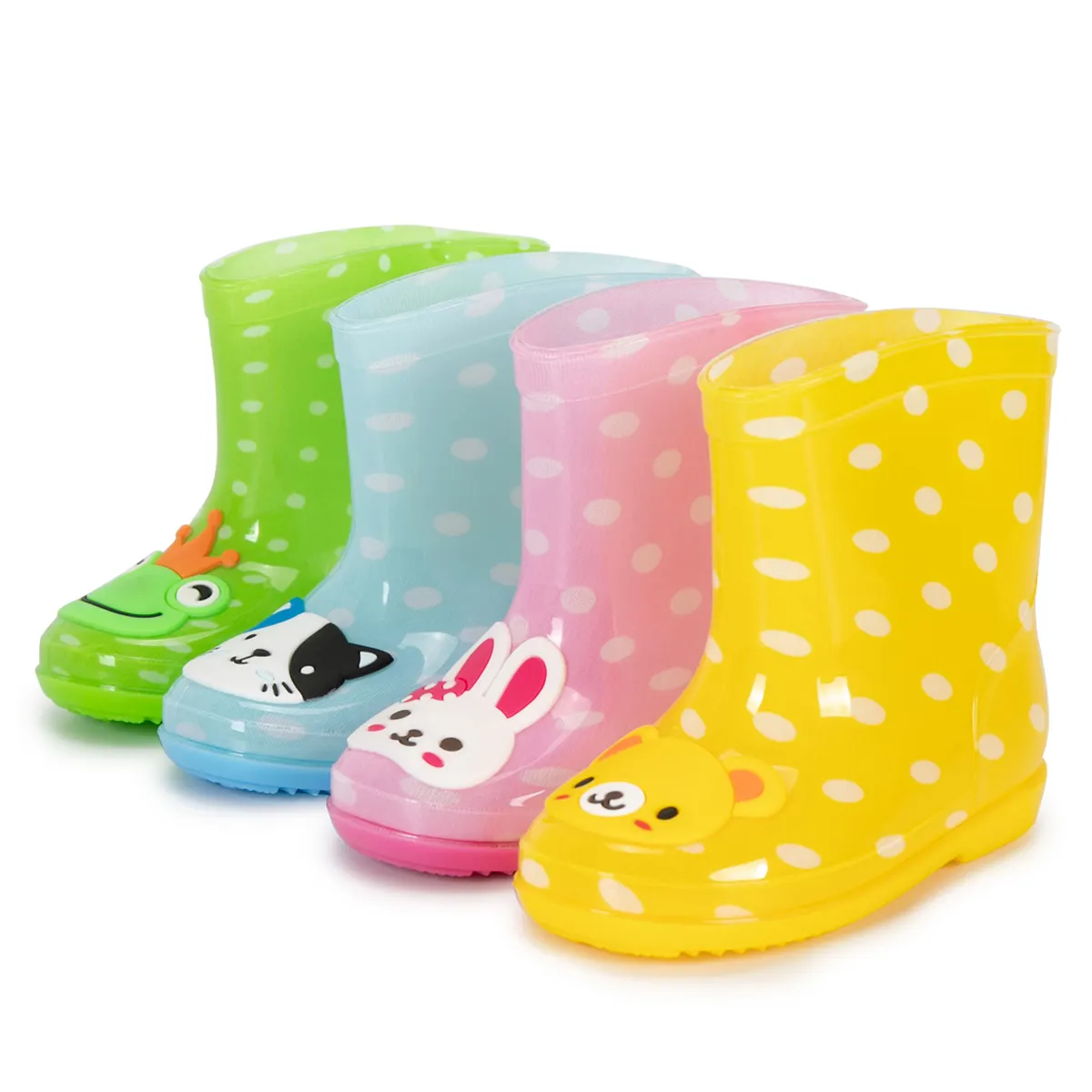 Moda peso leve estação chuvosa animais dos desenhos animados antiderrapante desgaste-Resistantr botas de chuva impermeável para crianças