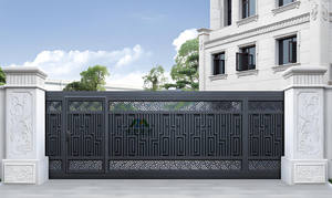 <span class=keywords><strong>Portail</strong></span> <span class=keywords><strong>Coulissant</strong></span> Moderne en Alliage d'Aluminium Écologique Thermolaqué Anti-Rouille Prix Usine pour Villas, Hôtels, Jardins - Garantie 5 Ans - Product Image 6