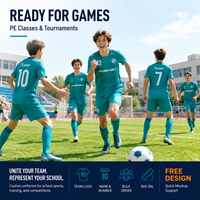 Uniformes de Fútbol Personalizados de Alta Calidad al por Mayor con Mascota Escolar, Servicios de Personalización de Camisetas de Fútbol para Estudiantes y Jóvenes