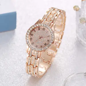 Casual Steel Strap Watches Rhinestone Women Watch Newest Starry Ladies Quartz Watches Cheap Wristwatches Women Gift Clock