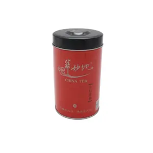Tinplate tea sealed can small green orange metal packaging iron can universal type of round tea tin can