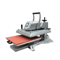 Presse à chaud semi-automatique à plateau plat pour l'impression sur t-shirts et vêtements, zones d'impression 40x50cm et 40x60cm, nouvelle certification CE