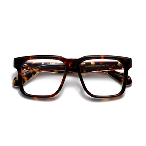 Monturas de Gafas Rectangulares de Aro Completo con Patrón de Caparazón de Tortuga, Anti-UV, Corrección de Visión para Adultos Unisex - Product Image 1