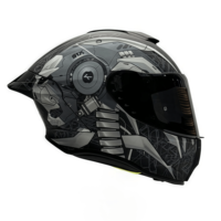 Casque de moto TOOP DOT ABS Cascos ECE casques de moto intégraux avec visière REVO casques à gros becquet galvanisés pour hommes