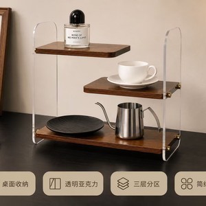Acrylic desktop cup holder, entryway, light luxury and high-<b>end</b> style, water cup <b>storage</b>, dining <b>table</b> coffee cup and mug shelf - Product Image 4