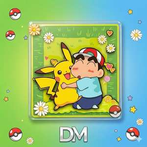 Vente en gros : Aimants de réfrigérateur en résine époxy 3D Pokémon Anime Monstre, avec base en bois, Boîte mystère, Boîte surprise, Autocollant magnétique, Jouet de collection - Product Image 2