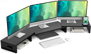 Wooden <b>Computer</b> Monitor Riser Laptop Desktop Stand for <b>Desk</b> - Product Image 2