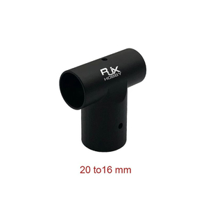 RJXHOBBY Aluminum T-Joint Landing Gear Connector 20 to 16mm <b>Drones</b> T-Type Clamp Fitting Plant Black Model RJX3681 - Product Image 3