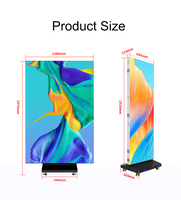 Afficheur LED mobile double face à trois volets Jode P2 P2.5, affichage numérique couleur pleine pour publicité intérieure