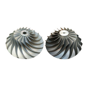Produttore assiale della ruota della turbina della colata di lavorazione di CNC del metallo di vuoto della turbina della lega di titanio del nichel per il turbocompressore della locomotiva - Product Image 1