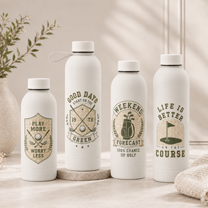 Custom Retro <b>Golf</b> Print Stainless Steel Vacuum Insulated <b>Water</b> <b>Bottle</b> Carry Rope Reusable Eco-Friendly Business Gift for Outdoor - Product Image 1