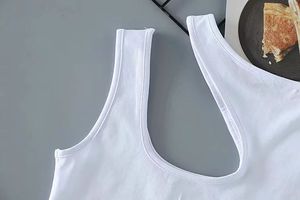 موضة جديدة مضلع جوفاء من أعلى الخزان عارضة بلا أكمام الرقبة غير متناظرة مثير أعلى محصول المرأة قمم للدبابات - Product Image 4