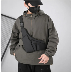 Mochila de Viaje de Cuero al por Mayor, Nueva Moda, Bolso de Pecho Estilo Urbano, Color Sólido, Impermeable, para Camping y Actividades al Aire Libre - Product Image 5