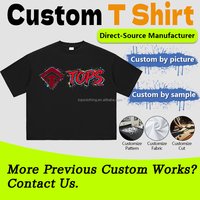 T-shirt personnalisé de haute qualité, délavé à l'acide, surdimensionné, décontracté, en coton, pour hommes, vente en gros