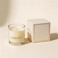 Porte-bougie en verre transparent de haute qualité, personnalisé, 7oz, 8oz, 10oz, 12oz, 14oz, avec couvercle et emballage en boîte, vide