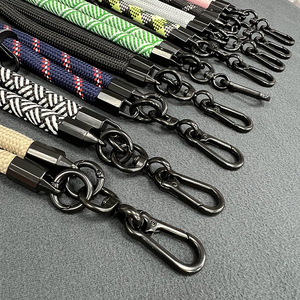 Giá rẻ Polyester LANYARD KEYCHAIN lụa Màn hình in ấn logo dây buộc với hai móc điều chỉnh - Product Image 5