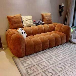 Nouveau style 2026 – Canapé moderne et décontracté en tissu flanelle bouclé vert, une place, élégant et polyvalent pour salon, appartement ou villa - Product Image 5