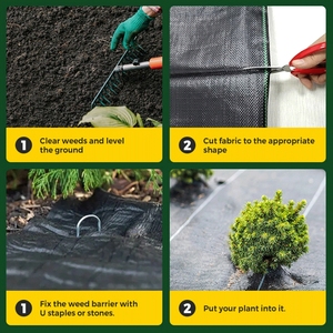 Malla Antihierbas con Protección UV, Malla de PP para Control de Malezas, Cubierta para el Suelo, Tela para Paisajismo Agrícola - Product Image 6