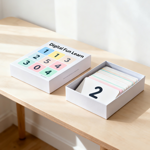 Set di Carte Flash Educative in Inglese per Bambini con Scatola di Carta, Giocattoli Educativi Montessori per Neonati e Bambini, Animali, Numeri, Alfabeto - Product Image 2