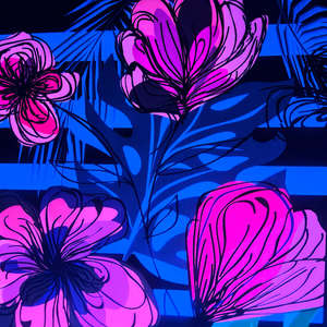 הדפסי אמנות מותאמים אישית צבע כחול/ורוד/ירוק דיו פוסטר דפוס דיגיטלי פלואורסצנטי זוהר עיטורים - Product Image 6