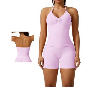 High Performance Workout Sets for Women Halter Neck <b>Underwear</b> Yoga Set Premium Fitness & Yoga Wear for Gym and Pilates - Product Image 1