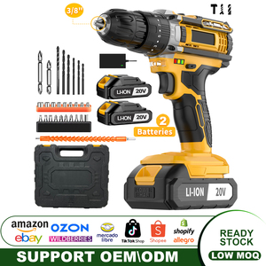 20V Cordless Impact Drill <b>Screwdriver</b> <b>Set</b> Variable Speed OEM Customizable for DIY Projects CD-20K Impact Drill Cordless Drill Se - Product Image 4