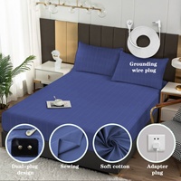 Sábana Ajustable Tamaño Queen con Conexión a Tierra, 5% Plata, 95% Algodón Orgánico, Diseño Liso, Personalizable, Antiestática, 400 Hilos, Grado de Calidad
