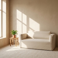 Fauteuil gonflable moderne blanc personnalisé à deux places, canapé-lit pliable en tissu pour salon ou usage extérieur, paresseux