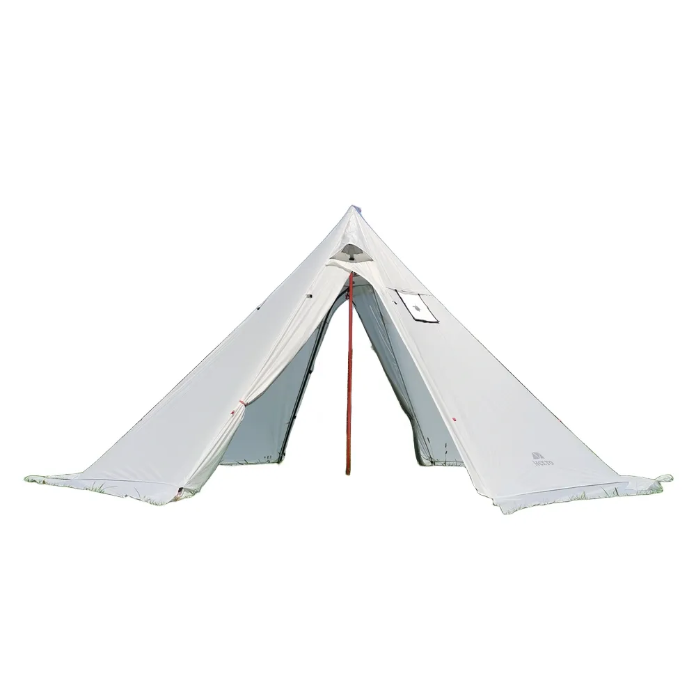 Mceto 20d Nylon Stof Tipi Tent Tx400pro Grijs Wit Houten Kachel Waterdicht Camping Wandelen Bushcraft Lichtgewicht Uitrusting