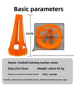 Estaca Marcadora de Entrenamiento PE Multifuncional Hueca y Resistente al Viento para Fútbol, Patinaje sobre Ruedas, Baloncesto - 23cm, Suministros para Señalización de Caminos - Product Image 6