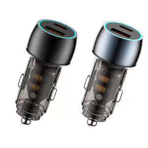 30W PD + 18W QC3.0 Cargador de coche de doble puerto USB de carga rápida transparente para iPhone para Samsung para teléfonos móviles Huawei para <span class=keywords><strong>Earph</strong></span> - Product Image 2