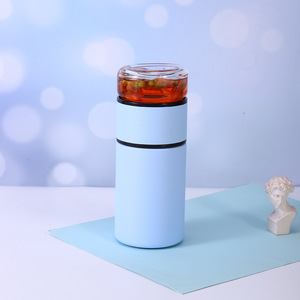 Gourde isotherme en acier inoxydable de 300 ml avec filtre de séparation thé/eau, unisexe, pour la maison et le bureau - Product Image 6