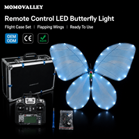 MOMOVALLEY Quadcopter Kupu-kupu RC Bionic LED UAV Pesawat Sayap Bergetar untuk Pertunjukan Panggung Dekorasi Romantis